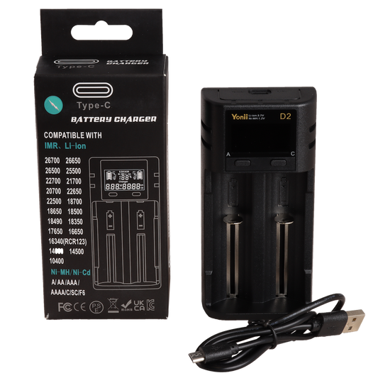 D2 charger (two bay battery charger)